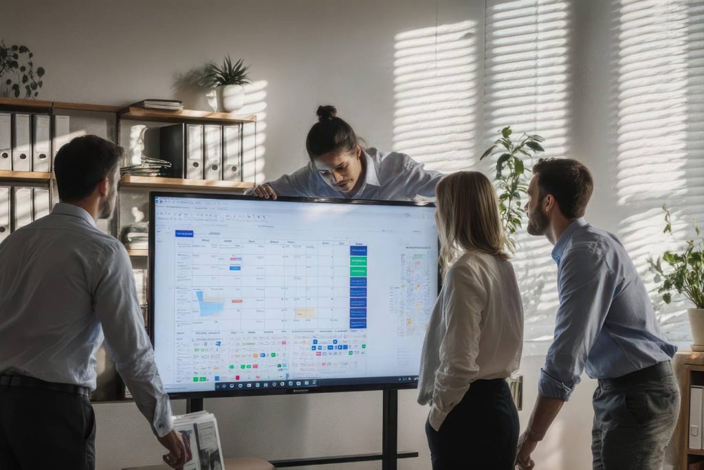 Panel de métricas digitales en laptop, ejemplo de analítica y optimización de campañas publicitarias en LinkedIn para empresas B2B.